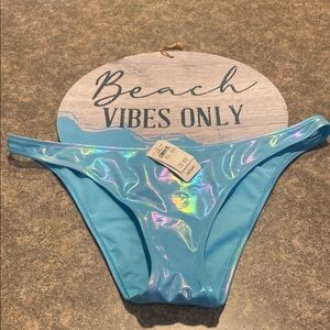Aerie Iridescent Blue Bikini Bottom